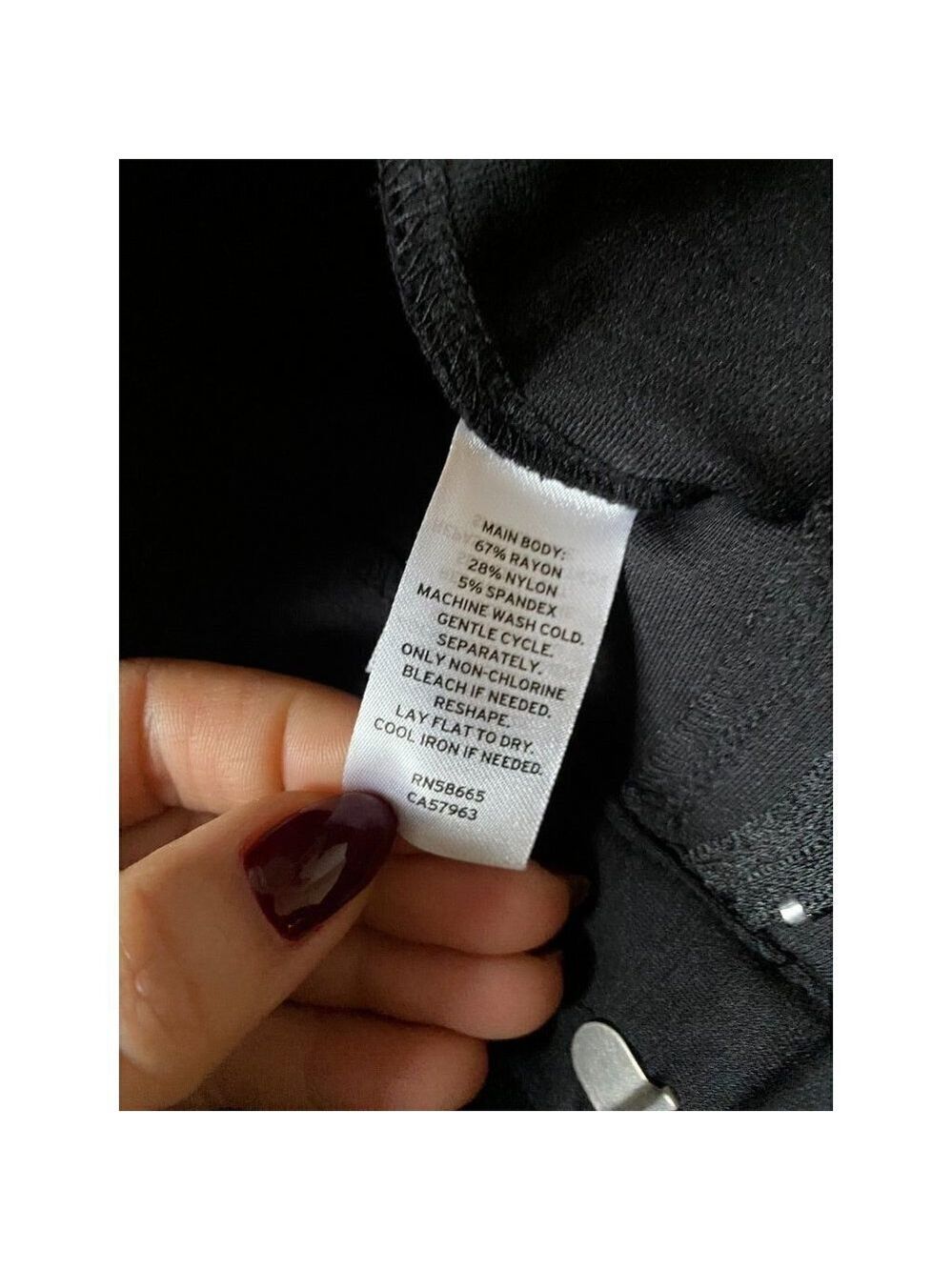 Nordstrom rack BNWOT Black "essential ponte" pants NEW flat front - Picture 7 of 8